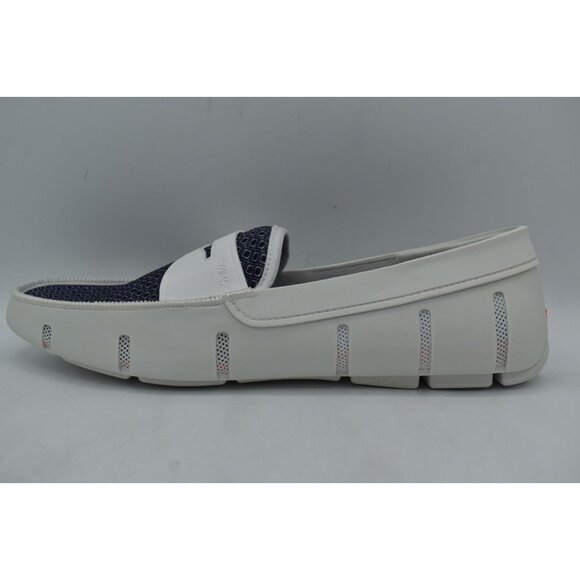 SWIMS Mens Size 12 Printed Penny Loafer White Slip On Loafers Shoes - Picture 7 of 12